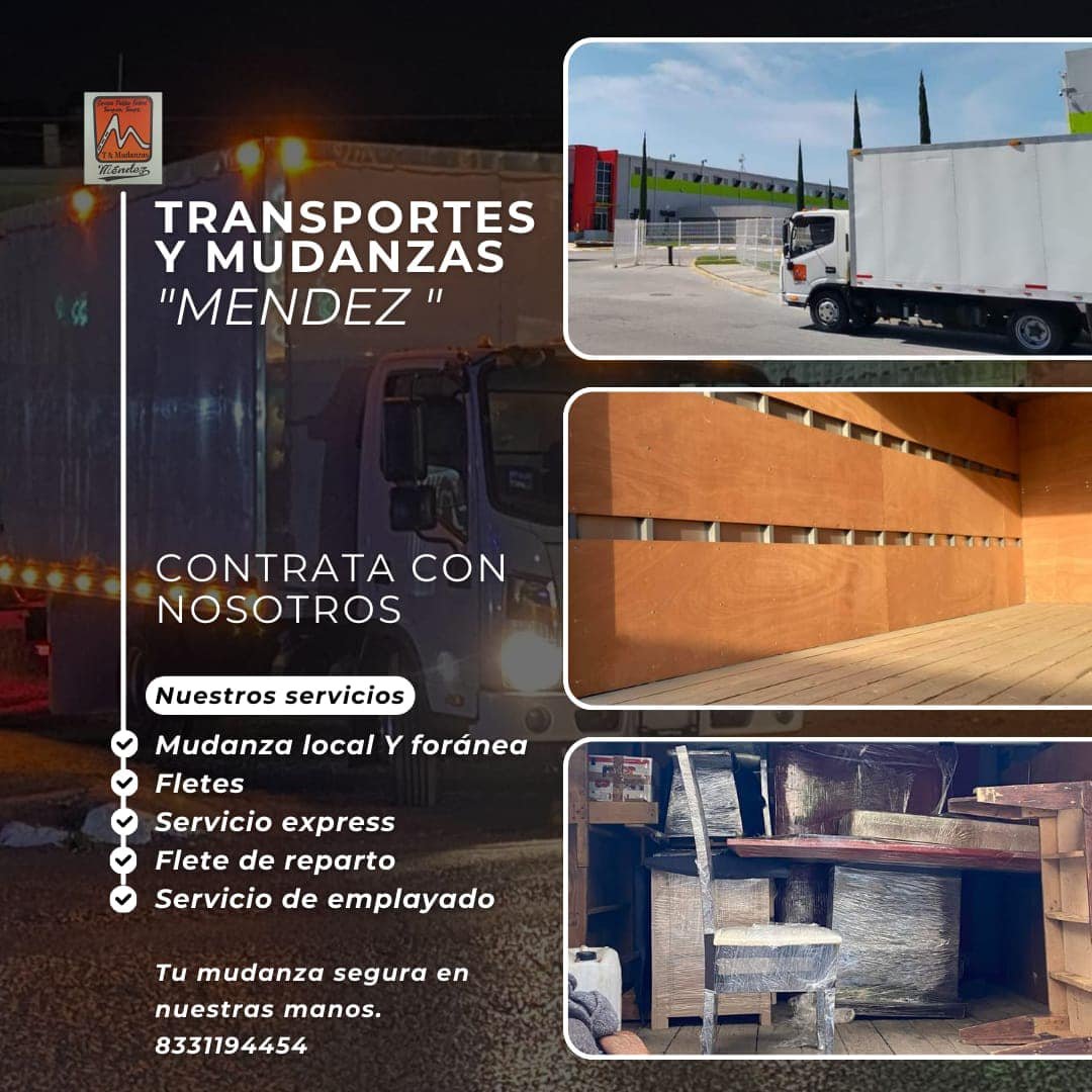 Anuncio de Transportes y Mudanzas “Mendez”: Mudanzas y fletes