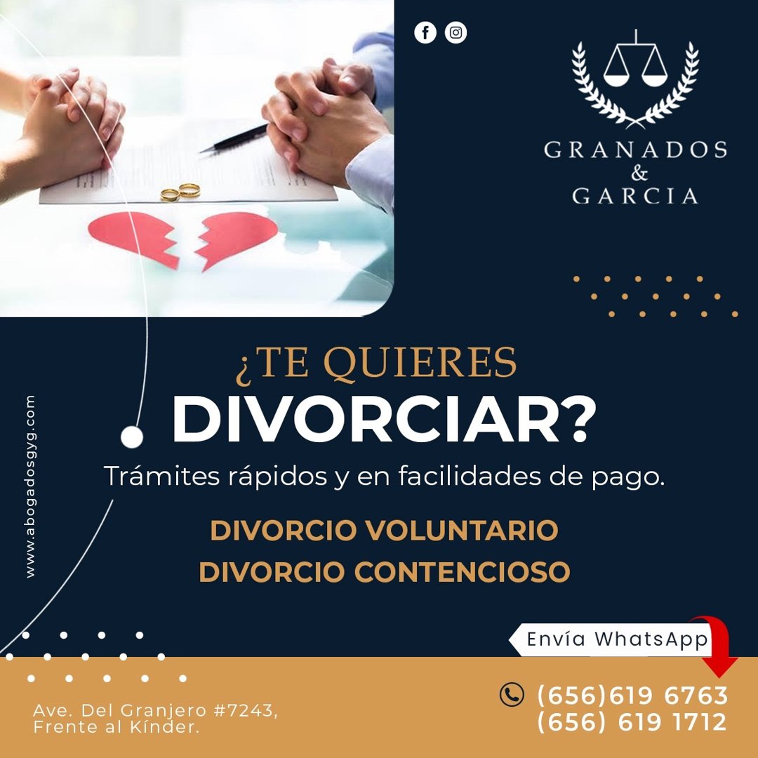 Anuncio de Abogados G&G Cd Juárez: abogados de divorcio