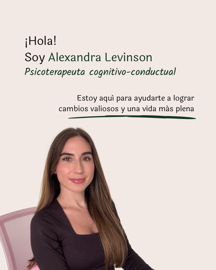 Anuncio de Psic. Alexandra Levinson: psicoterapia cognitivo-conductual
