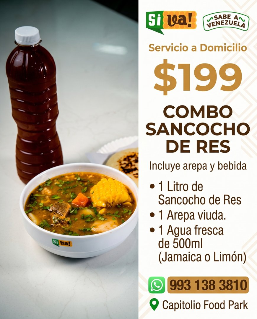 Anuncio de Si va: Combo Sancocho de Res