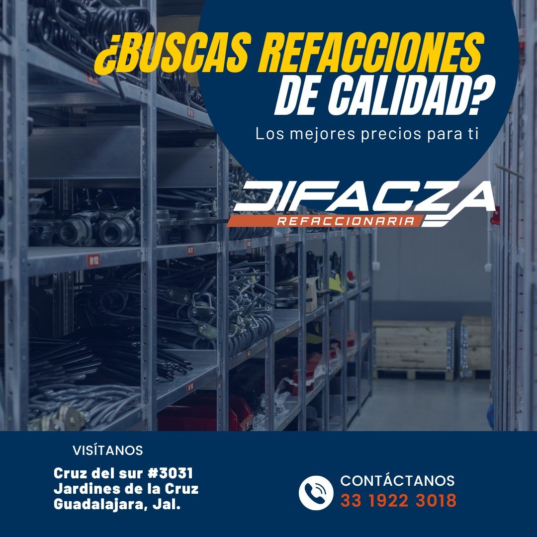 Anuncio de Difacza Autopartes: refacciones automotrices