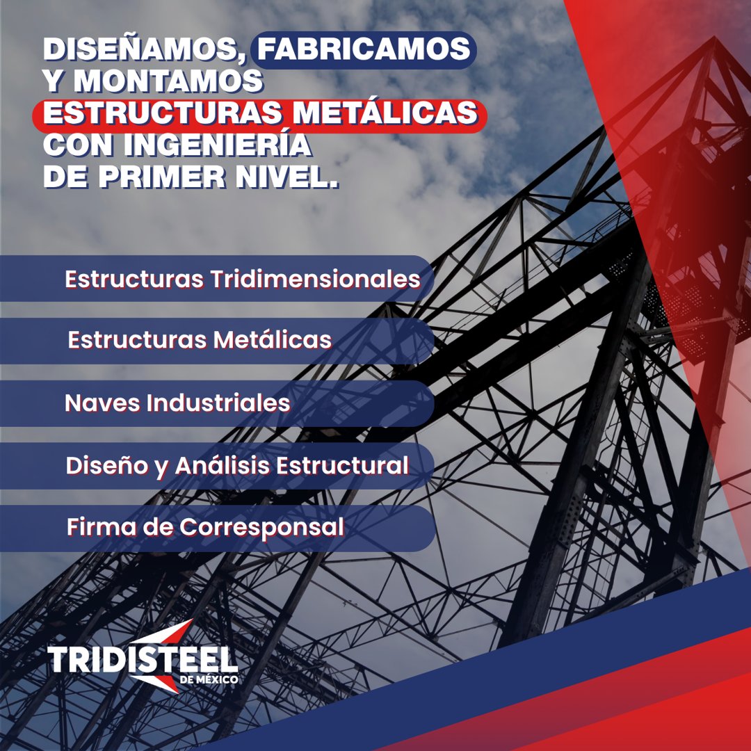 Anuncio de Tridisteel de México: estructuras metálicas