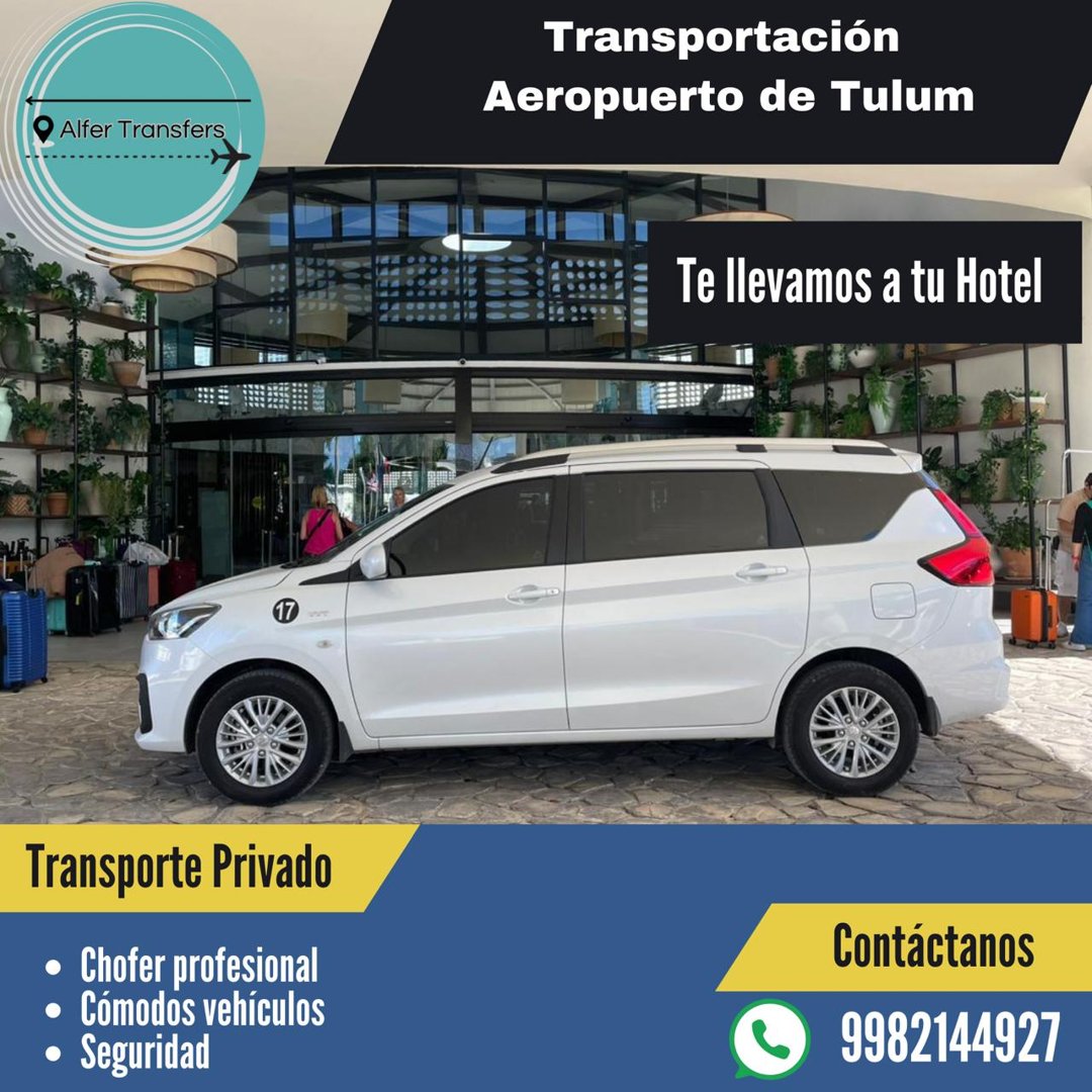 Anuncio de Alfer Transfers: Transporte privado al aeropuerto