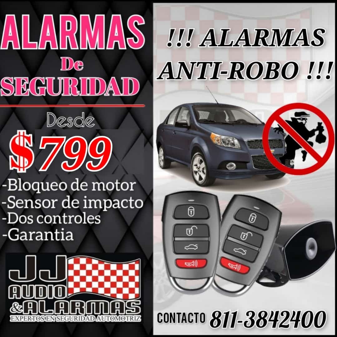 Anuncio de Jjaudio&alarmas: Alarmas anti-robo para autos y camionetas