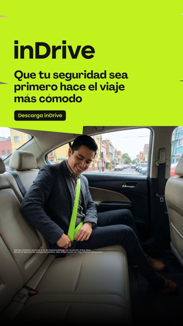 Anuncio de inDrive: Transporte terrestre