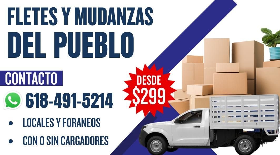 Anuncio de Fletes y Mudanzas del Pueblo: Fletes y mudanzas