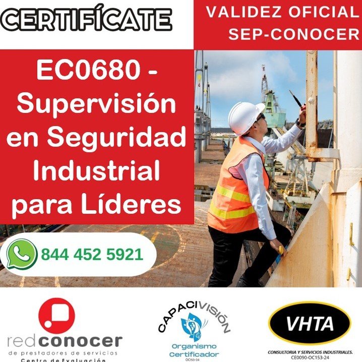 Anuncio de VHTA Consultoria y Servicios Industriales: certificación de supervisión en seguridad industrial