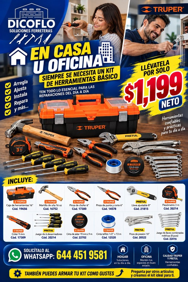 Anuncio de Dicoflo: Kit de herramientas básico