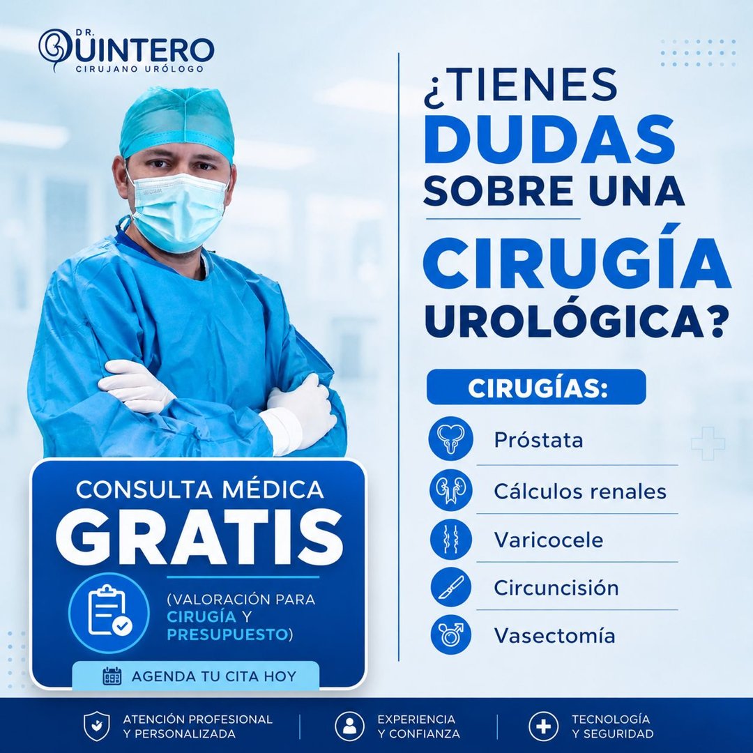 Anuncio de Urólogo en Guasave - Dr. Miguel Ángel Quintero