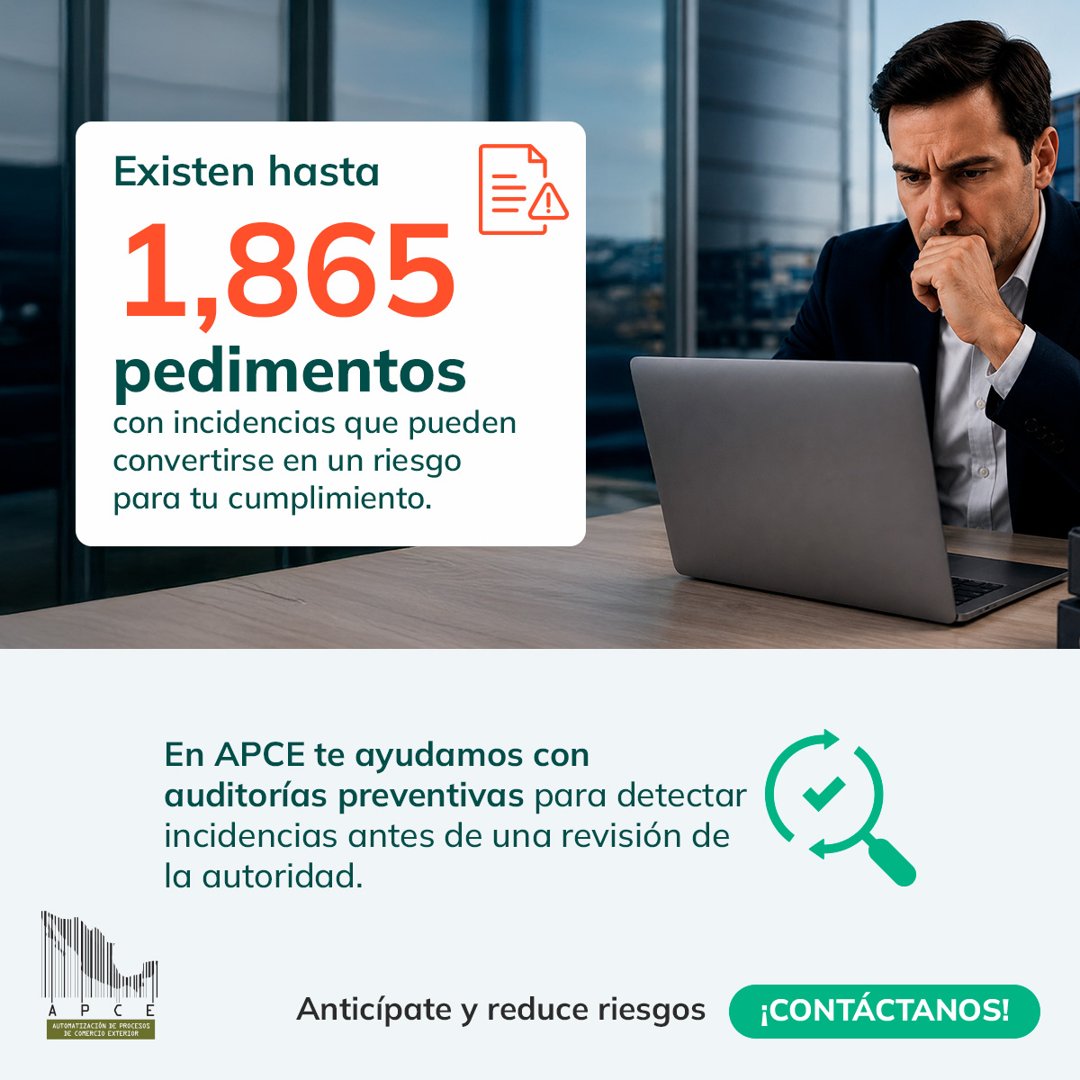 Anuncio de Apcemx: auditoría preventiva import-export
