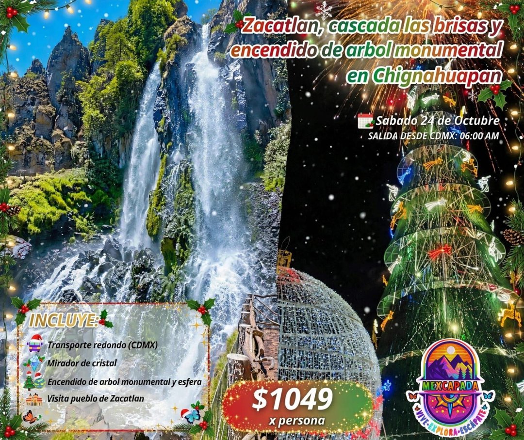 Anuncio de Mexcapada: Viaje turístico a Chignahuapan y Zacatlán