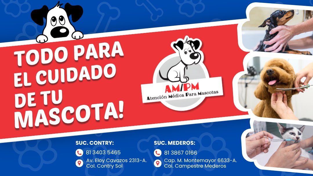 Anuncio de AM/PM Atención Médica Para Mascotas: Atención Médica Para Mascotas