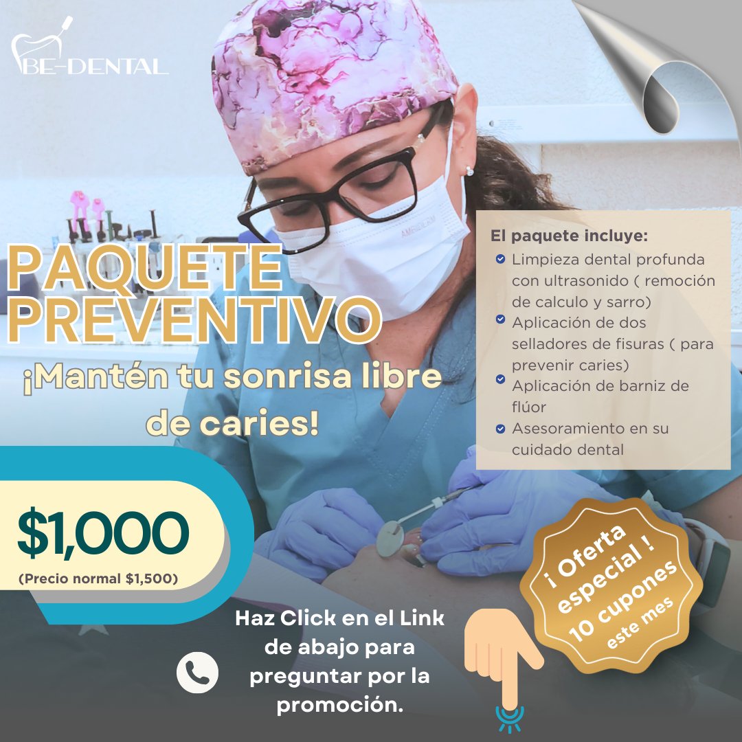 Anuncio de Clínica Dental B-Dental: paquete preventivo dental