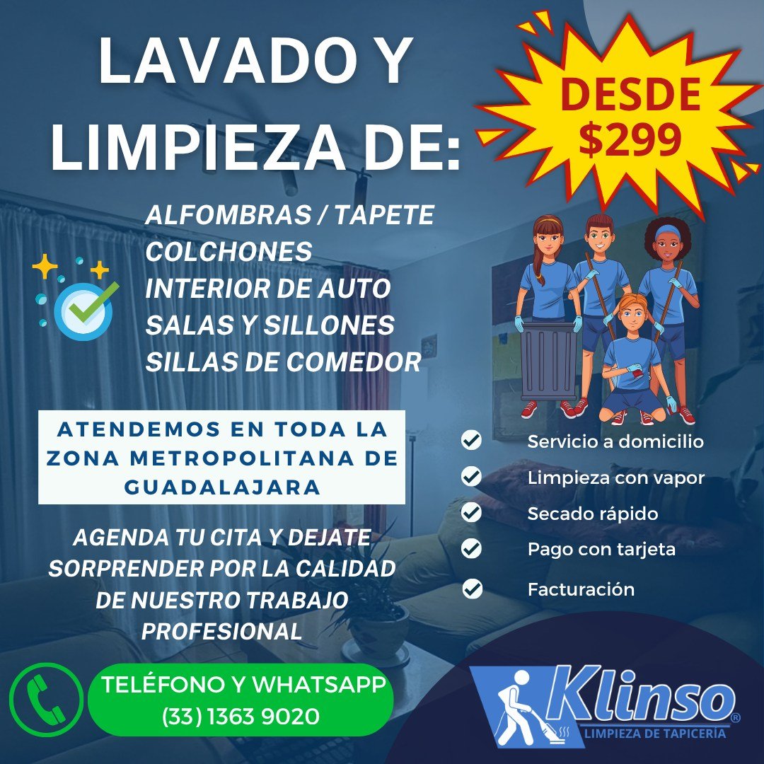 Anuncio de Klinso Limpieza de Tapicería: Limpieza de tapicería