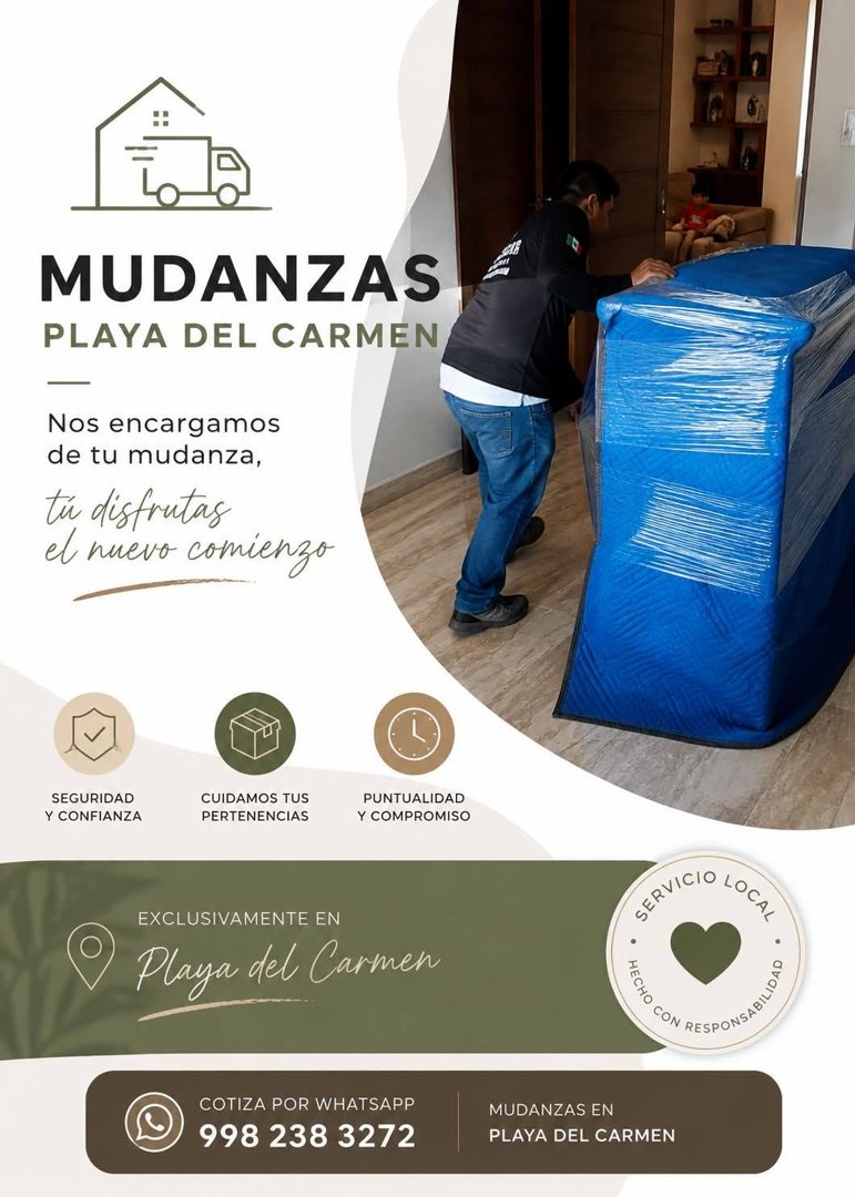 Anuncio de Mudanzas Playa del Carmen