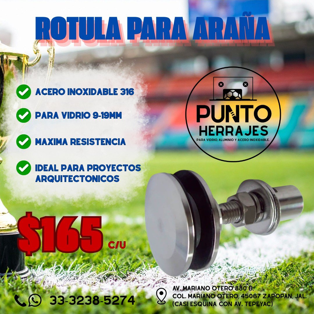 Anuncio de Punto Herrajes: rotula para araña