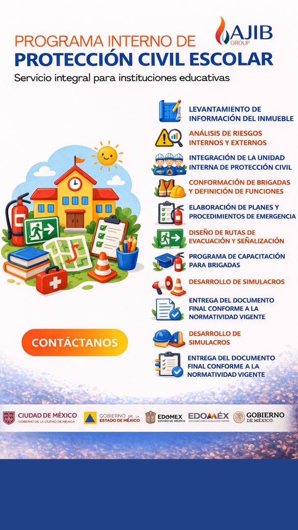 Anuncio de AjibGroup: Programa Escolar de Protección Civil