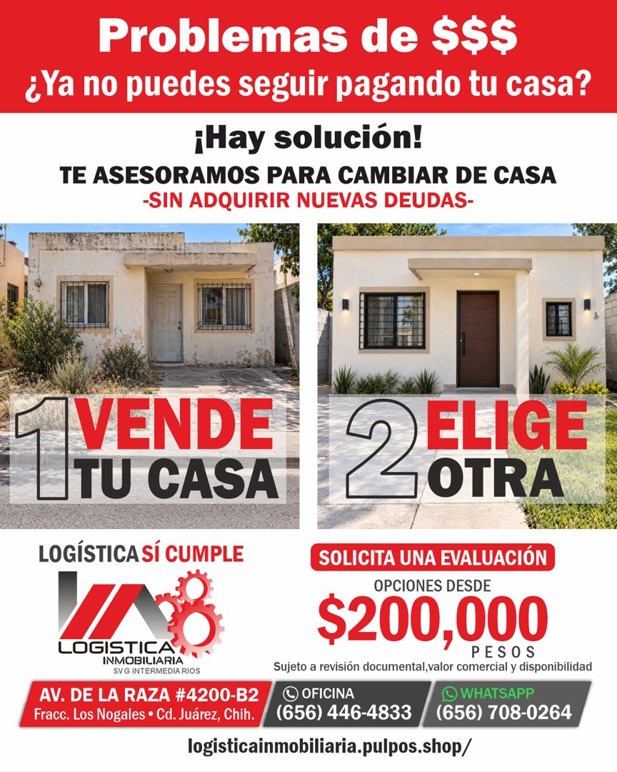 Anuncio de Logística Inmobiliaria SVG intermediarios: Asesoría para cambiar de casa sin nuevas deudas