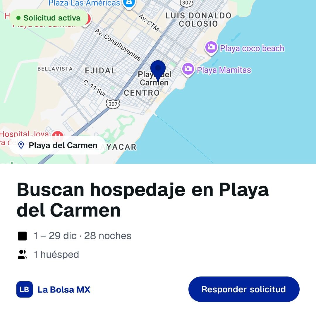 Anuncio de La Bolsa MX: hospedaje