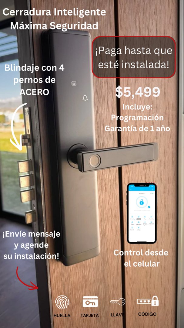 Anuncio de Cerraduras Inteligentes Puebla: Cerradura inteligente