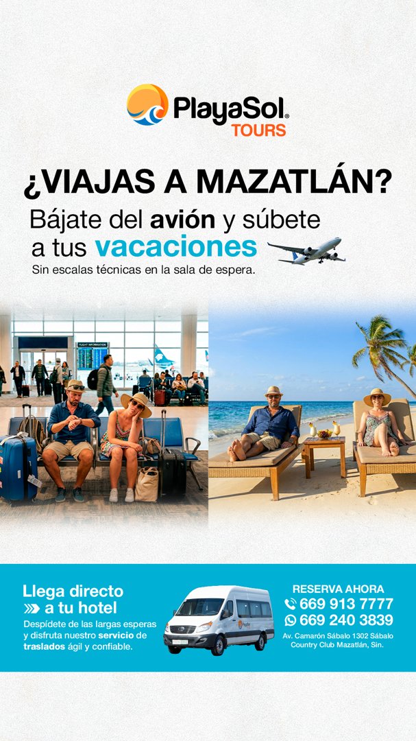 Anuncio de Playa Sol Tours: traslados al hotel