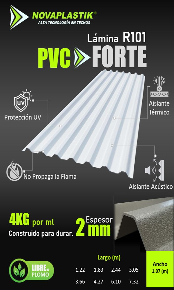 Anuncio de Láminas Huixquilucan: Lámina PVC R101