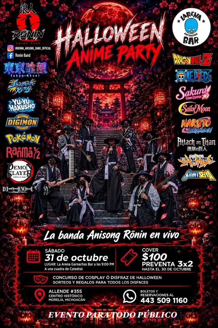 Anuncio de Ronin Band: Anisong Rönin en vivo