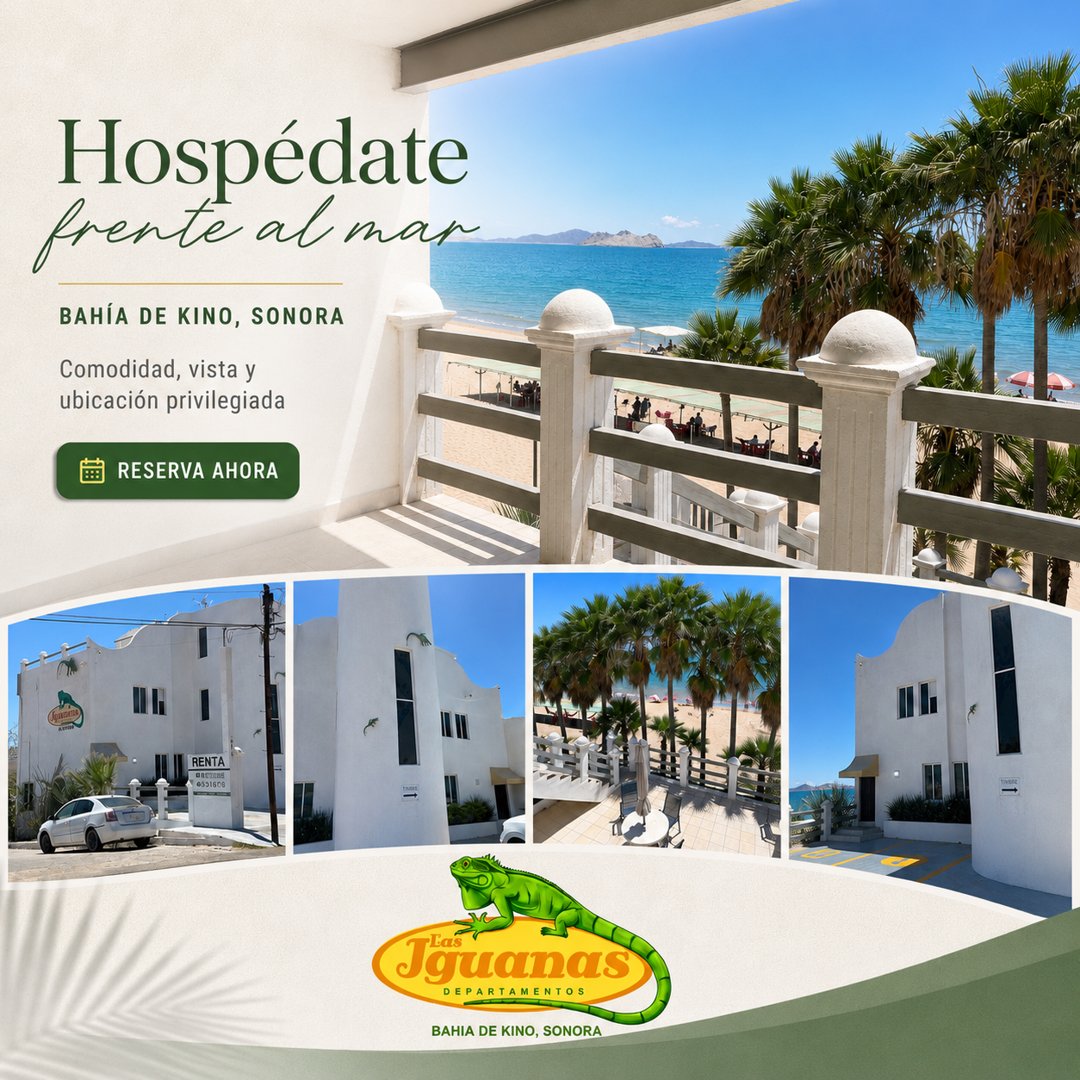 Anuncio de Iguanas Kino: Hospedaje frente al mar
