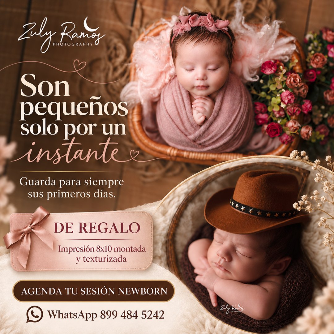 Anuncio de Zuly Ramoz Newborn Studio: sesión newborn