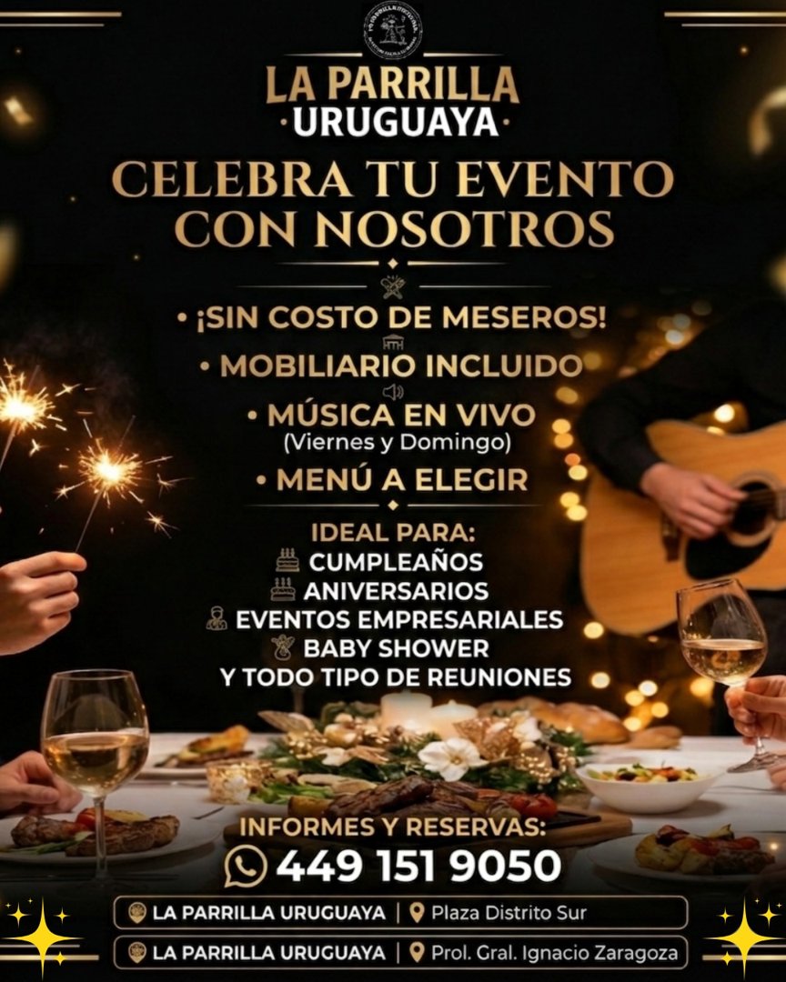 Anuncio de La Parrilla Uruguaya: eventos