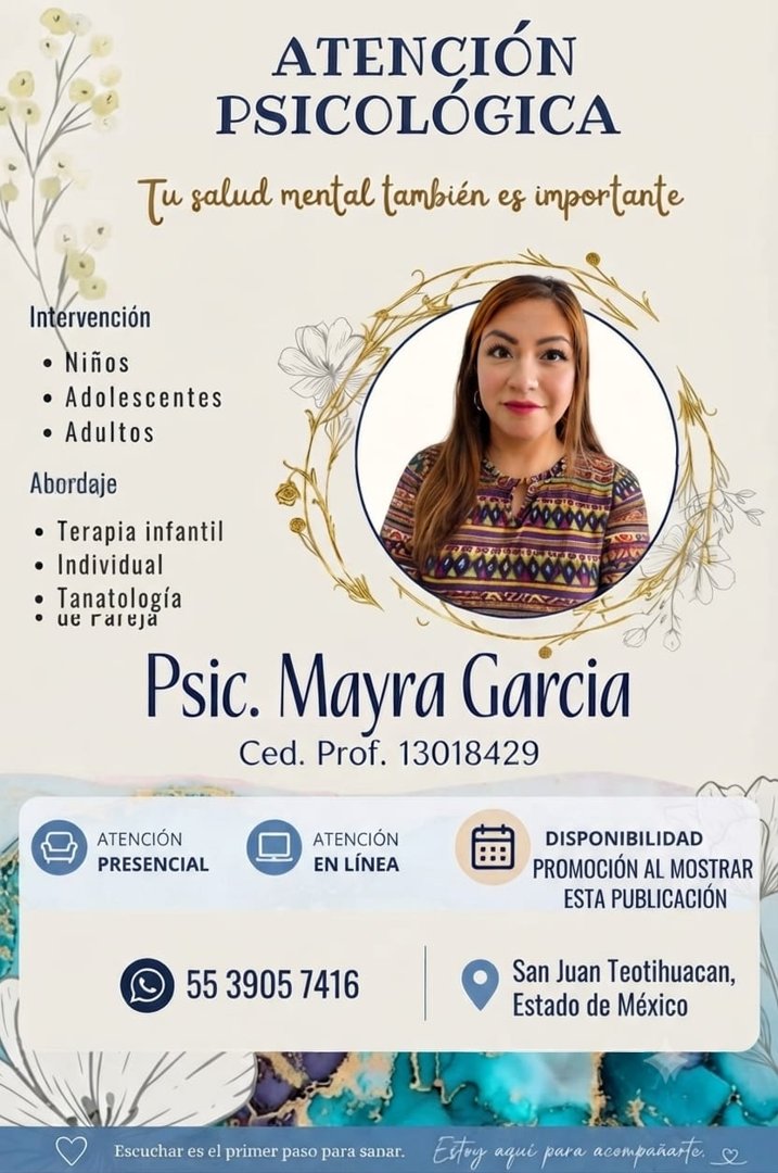 Anuncio de Ψ Mi Espacio Psicológico y Educativo Ψ: Atención psicológica