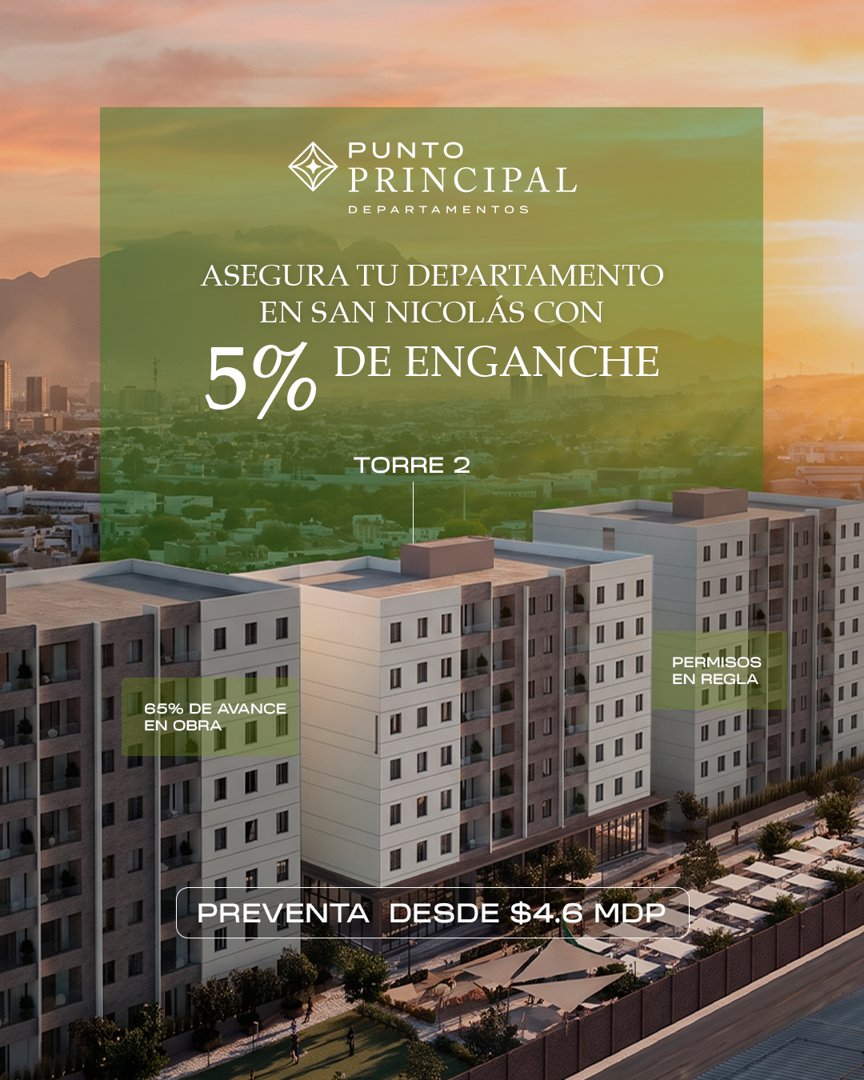 Anuncio de Punto Principal: departamentos