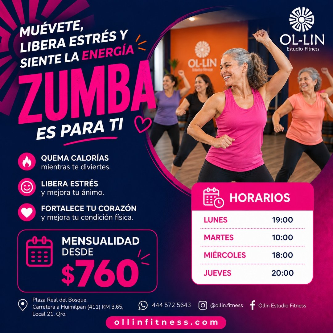 Anuncio de Ol-Lin Fitness: clases de Zumba
