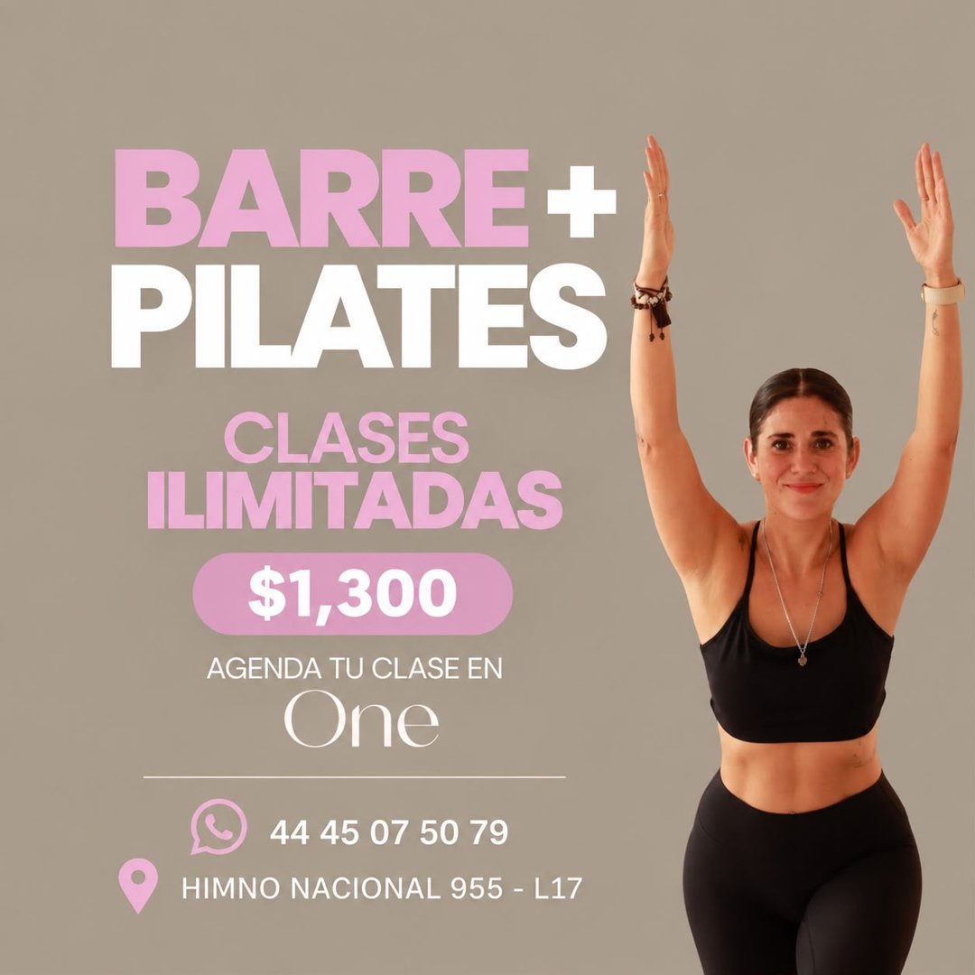 Anuncio de One Studio: Clases ilimitadas de Barre y Pilates