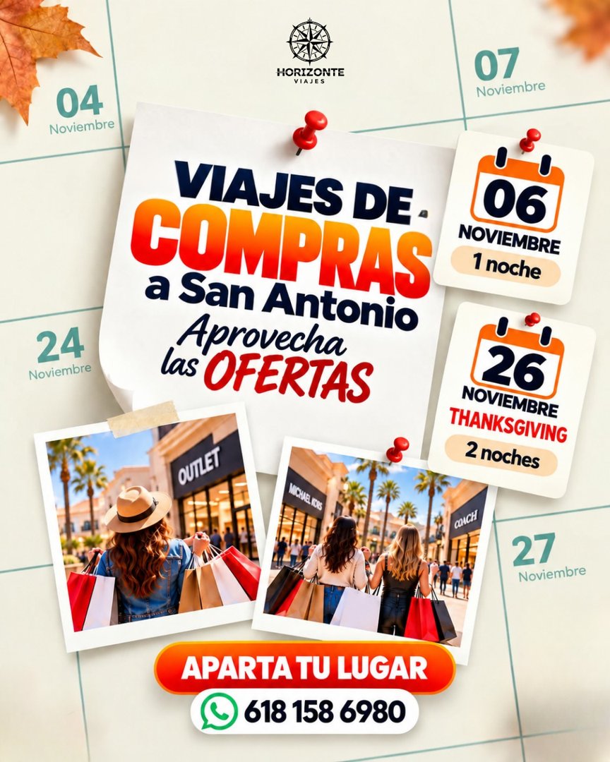 Anuncio de Horizonte Viajes: Viajes de compras a San Antonio