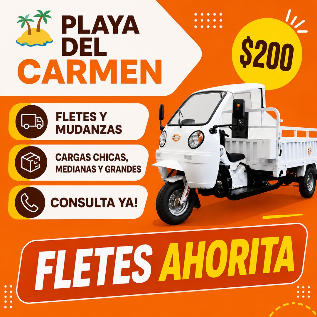 Anuncio de Fletes Ahora Playa Del Carmen