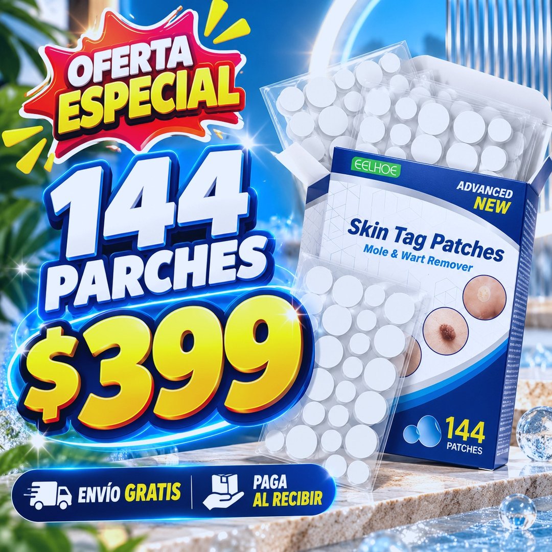Anuncio de Derma Patch: Parches para eliminar tatuajes, lunares y verrugas