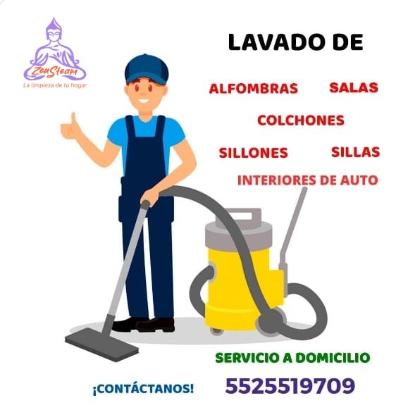 Anuncio de ZenSteam: Lavado de alfombras, salas, colchones, sillones, sillas y interiores de auto a domicilio