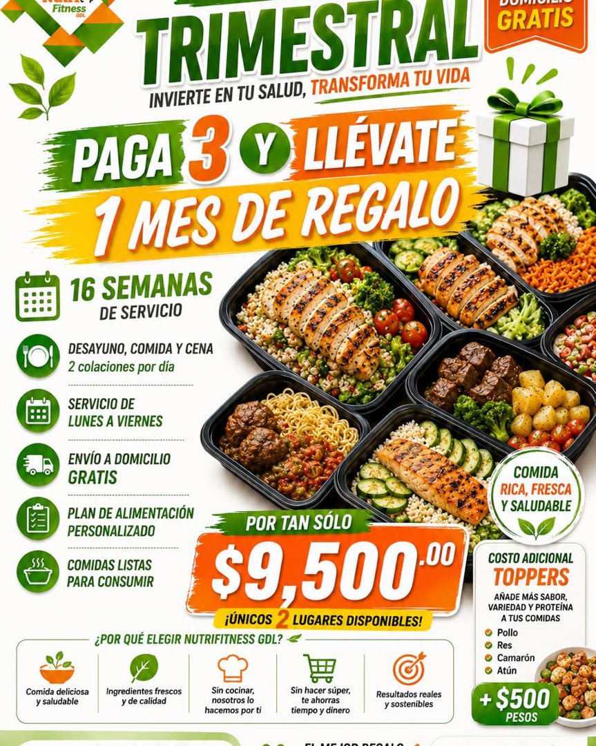 Anuncio de Nutrifitness Gdl: Comidas listas para consumir