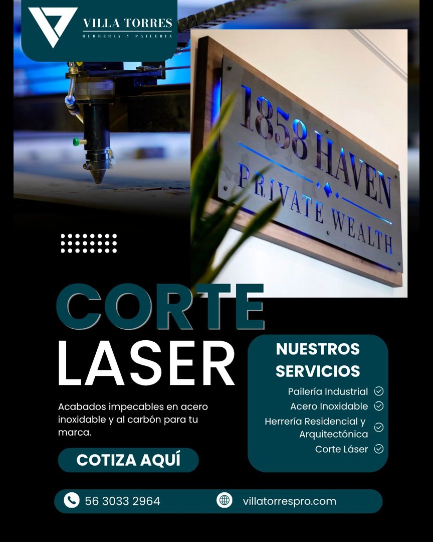 Anuncio de Herrería y Pailería Villa Torres: Corte láser